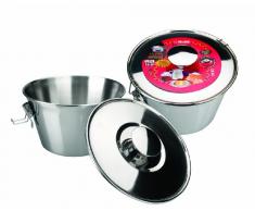 Ibili 651616 Moule Ã Pudding avec Couvercle et Serrure 16 cm, Acier Inoxydable, 1 UnitÃ©