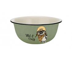 Infinite by Geda Labels Coffee to go Mug vintage animaux en bambou avec insert en acier inoxydable, gobelet isotherme motif chouette