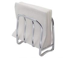 iDesign support serviette papier, dÃ©coration de table en mÃ©tal compacte, joli porte serviette papier pour table, plan de travail ou bureau, argentÃ©