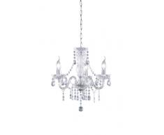 Reality|Trio Lustre Classique à 3 Flammes, à = 46 cm, Transparent