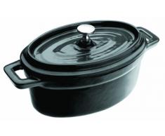 Ibili 726015N Mini Cocotte Ovale Noir 15x10x6 cm