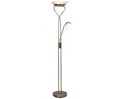 Brilliant G93036/31 Ollie Lampadaire LED Ã 2 LumiÃ¨res 18 W 230 V Laiton Antique
