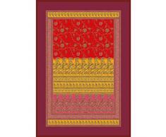 Bassetti MONTEFANO Plaid en Coton Rouge 135 x 190 cm