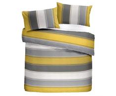 FusionÂ -Â BetleyÂ -Â Classique Ã Larges Rayures Housse de Couette, King, Ocre