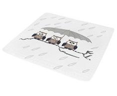 Kleine Wolke 5370271002 Tapis de Douche Hibou 55x55 cm en Taupe, PVC, 20x20x5 cm