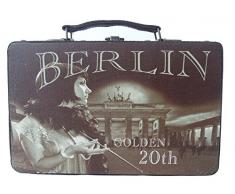 Kleiber Coffret de Rangement 91986 Berlin Golden Coffret de Rangement 20 Petit, boîte, Bois, Marron, 30 x 11, 5 x 18 cm