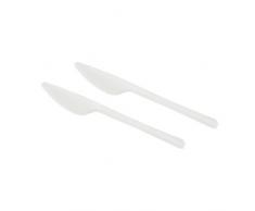 Einweggeschirr & Besteck Vaisselle & Couverts jetables 90092Â 2000Â Couteaux, PS 16,5Â cm Blanc