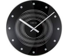 NeXtime 8638 Horloge Murale, Verre, Black, 35 cm