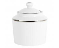 DEGRENNE 203250 Sucrier, Acier Inoxydable, Blanc, 14,5 x 15,2 x 16,7 cm