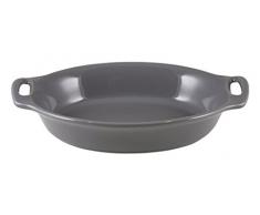 Appolia 223222548 Harmonie Petit Plat Ovale Céramique Gris Souris 22,5 x 14,5 x 5,2 cm