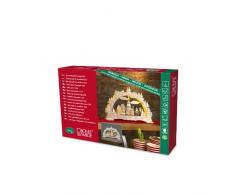 Konstsmide 2829-100 Chandelier Bois Eglise + 10 LED Blanc Chaud + Alimentation 4,5 V