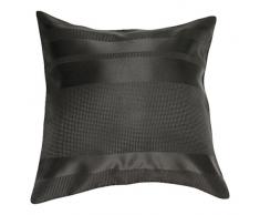 Soleil docre Coussin Jacquard Maya Noir, Polyester, 40 x 40 cm