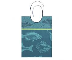 Coucke 3152193601117 Bavoir Banc de Poissons, Coton, Bleu, 60x43 cm