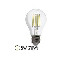 Vision-EL 77145 Ampoule LED E27 Bulb Filament 8W 4000°K, Verre, 8 W, Transparent