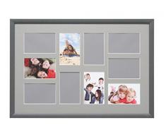Deknudt Frames S54ST7 Cadre pour 10 Photos S54SF7 Pêle Mêle Bois Peint Gris 40 x 60 cm