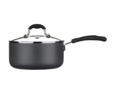 Premier Housewares 0408207 Casserole Aluminium/Revêtement en Céramique Poignée en Silicone + Couvercle en Verre