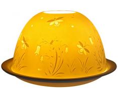 Him DL0026 campanule (Bellflower) -photophore en Porcelaine, Blanc CassÃ©, 12x12x8 cm