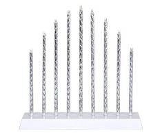 Star 192-80 Chandelier à DEL Trix-à piles, 9 lum, 0.54 W, Argent, 28 x 27 x 6