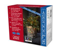 Konstsmide 3741-500 Guirlande dEclairage de Cerise Extérieur sur Pile avec Interrupteur 80 LEDs Multicolore Câble Noir