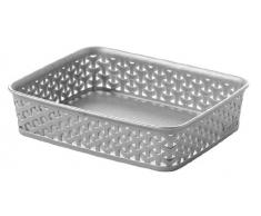 CURVER | Panière de bureau A5 My Style, Argent, Storage Others, 25x20x6 cm