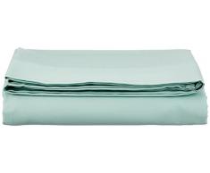 AmazonBasics 400TC Coton Sateen Infroissables Drap plane, 180 x 290 + 10 cm - Vert deau