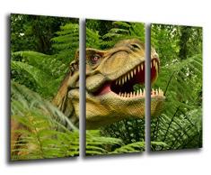 Tableau Moderne Photographique, Impression sur bois, Dinosaures, T-REX, 97 x 62 cm, ref. 26132