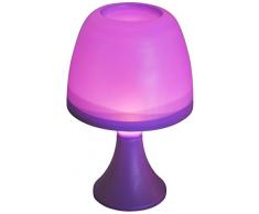 Homea 5ECL193PR Lampe de Table en à Pile, Plastique, Rose