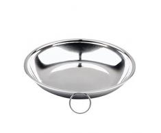 IBILI 714522 Assiette Haute avec Anneau, INOX, Argent, 22 cm