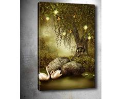 Bonamaison Peinture sur toile, multicolore, 70 x 100 cm - ConÃ§u et fabriquÃ© en Turquie