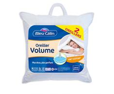 Bleu Câlin Lot de 2 Oreillers Volume Blancs, 60x60cm, ODTI
