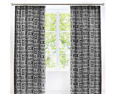 Bedlam Football Rideaux, Doublure: 52% Polyester/48% Coton, Gris, Pair of Curtains
