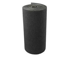 ID Mat Tapis Paillasson, Fibres polypropylÃ¨ne aiguilletÃ©es sur Semelle PVC, Noir, 1 x 15 m