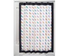 InterDesign Stiletto rideau salle de bain lavable à motifs escarpin pour la douche ou la baignoire, grand rideau de douche en polyester, multicolore