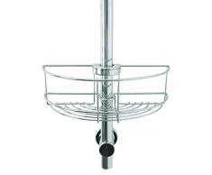 Croydex PlaquÃ© antirouille en Acier Doux Facile pour sadapter au Panier de Colonne de Douche, Chrome