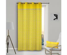 Soleil docre Rideau à  oeillets, Coton, Jaune, 135x250 cm