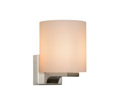 Lucide 04204/01/12 Jenno Miroir Lumineux Salle de Bains, Métal, G9, 33 W, Chrome Dépoli, Opalin, 12 x 14,8 x 15,8 cm