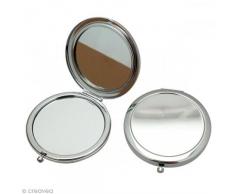 GRAINE CREATIVE 268510 Miroir Métal à Décorer - Rond, Argent, 7,2 x 7,6 x 1,09 cm