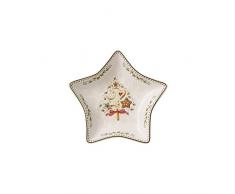 Villeroy & Boch Winter Bakery Delight Petite coupelle en forme dÃ©toile Sapin de NoÃ«l, Porcelaine Premium, Rouge/Beige