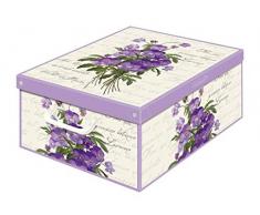 Collection Violette 660VI Kanguru BoÃ®te parfumÃ© en Carton Recyclable Ranger vÃªtements, Armoire, joutes, Beige/Mauve/Vert Grande Dimension 50 x 39 x 24 cm