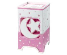 Vamos 63230S Lampe de Chevet Lune Rose 13 x 13 x 22 cm