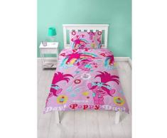 Trolls Dreams Housse de Couette avec taie doreiller Assortie en Microfibre, Violet pour lit Simple
