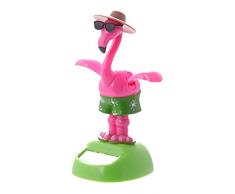 Puckator FF54 Figurine Solaire Flamant Lunettes de Soleil, Plastique, Rose/Vert/Brun, 7 x 6 x 11,5 cm