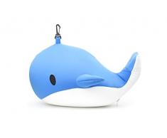 Kikkerland et à Fermeture Ãclair Taie doreiller Whale, Polyester, Bleu, Simple, 18 pièces