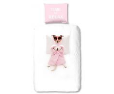 Good Morning Parure de Couette, Coton, Blanc, 200x140x1 cm