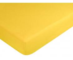 Vent Du Sud Drap Housse, Coton, Safran, 190x140x30 cm