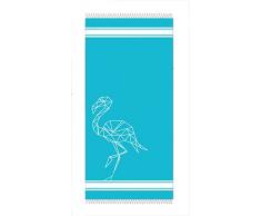 Safeco Fouta, Coton, Aqua Blanc, 190x90 cm