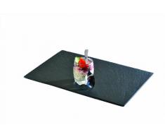 Lebrun 410230120104 Assiette Rectangulaire Ardoise 30 x 12 cm Lot de 4