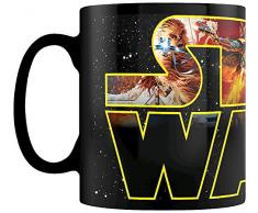 Star Wars: Les Derniers Jedi SCMG24755 (Logo Characters) Heat Changing Mug, CÃ©ramique, Multicolore, 11oz/315ml