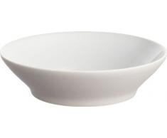Alessi Dc03/2 We Tonale Assiette Creuse en Céramique Stoneware, White Earth, Set de 4 Pièces