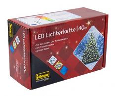 Idena 8325056 Guirlande lumineuse de 40Â LED pour installation en extÃ©rieur Ãclairage blanc chaud 12Â m